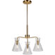Beaker 3 Light 18 inch Soft Gold Chandelier Ceiling Light
