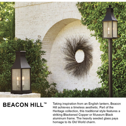 Heritage Beacon Hill 3 Light 26.25 inch Museum Black Outdoor Post Mount Lantern