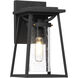 Lanister Court 1 Light 13 inch Coal/Gold Outdoor Wall Light, Great Outdoors