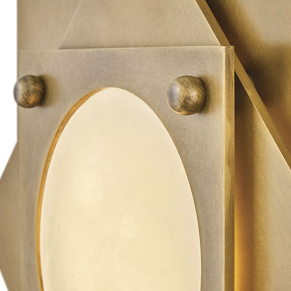 Claude LED 15.5 inch Heritage Brass Flush Mount Ceiling Light