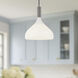 Alora Mood Belleview 1 Light 11.88 inch Brushed Nickel Pendant Ceiling Light in Matte Opal Glass