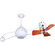 Matthews-Gerbar Brisa 2000 40 inch Gloss White with Mahogany Blades Ceiling Fan, Matthews-Gerbar