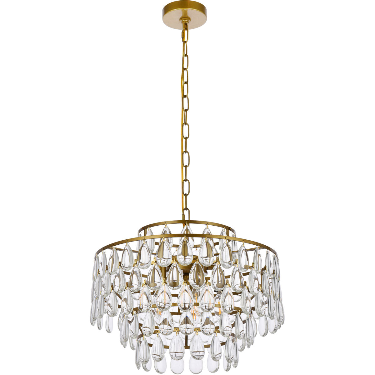 Mila 5 Light 18 inch Brass Pendant Ceiling Light