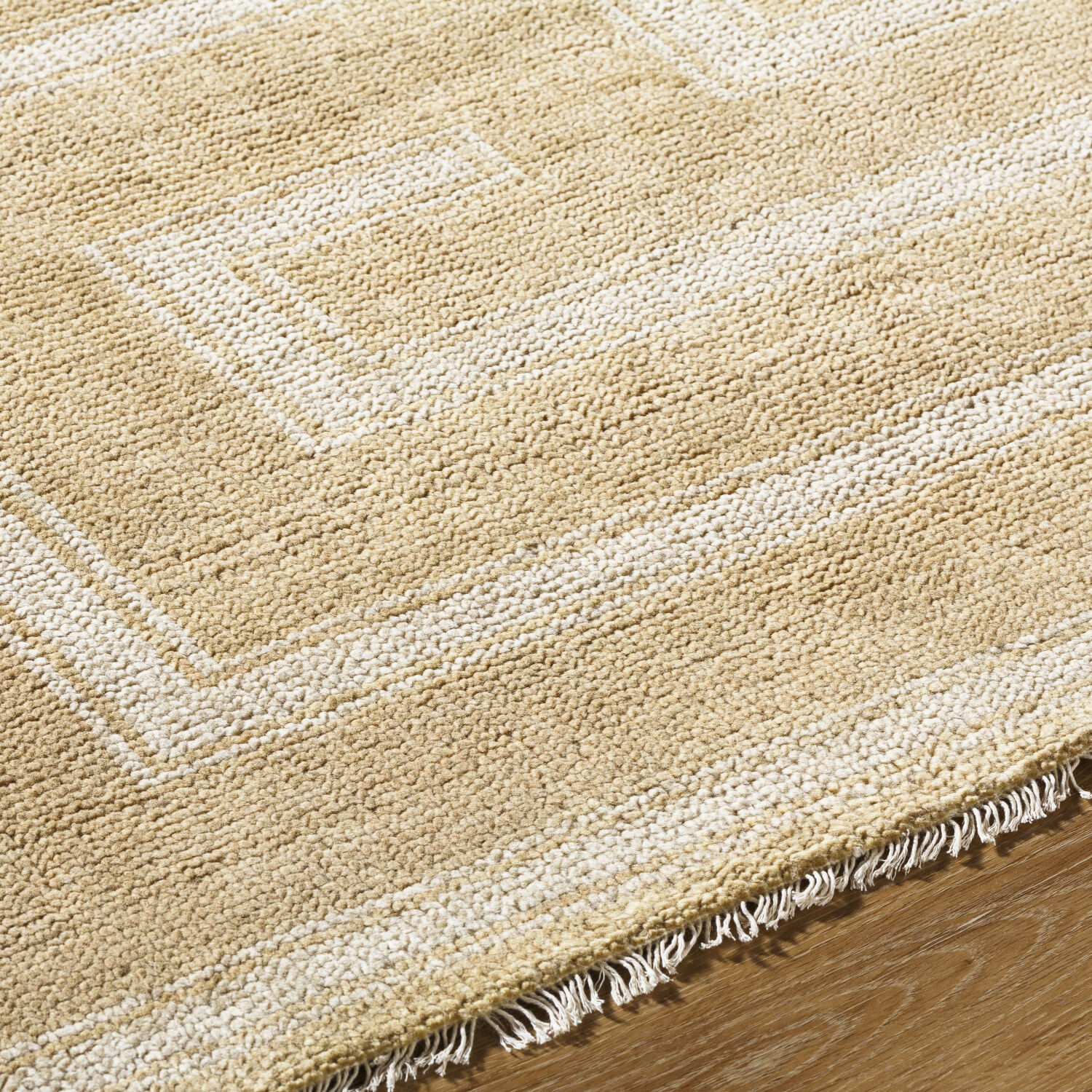 Riviera 120 X 36 inch Natural / Khaki / Desert Tan Handmade Rug in 3 x 10