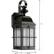 Bibury 1 Light 15 inch Black Outdoor Wall Sconce