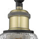 Ballston Cindyrella 1 Light 6 inch Black Antique Brass Sconce Wall Light in Seedy Glass