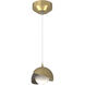 Brooklyn 1 Light 6 inch Modern Brass and Dark Smoke Mini Pendant Ceiling Light - Open Box