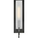 Ryden 1 Light 4.5 inch Black Sconce Wall Light in Etched White