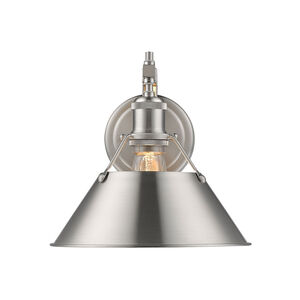 Orwell 1 Light 10 inch Pewter Wall Sconce Wall Light, Damp