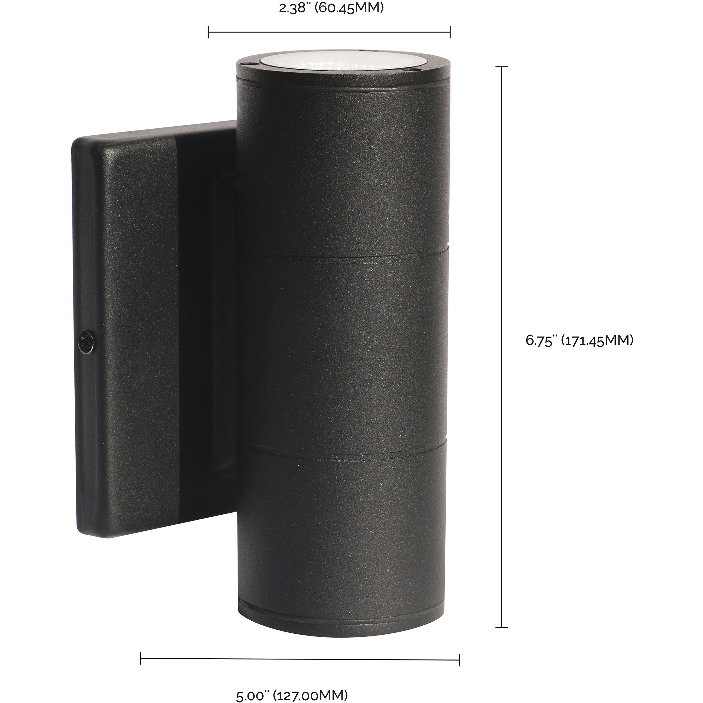 Brentwood LED 7 inch Black Outdoor Wall Sconce, Small