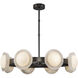 Alonso LED 37.25 inch Urban Bronze/Alabaster Chandelier Ceiling Light in Urban Bronze with Alabaster