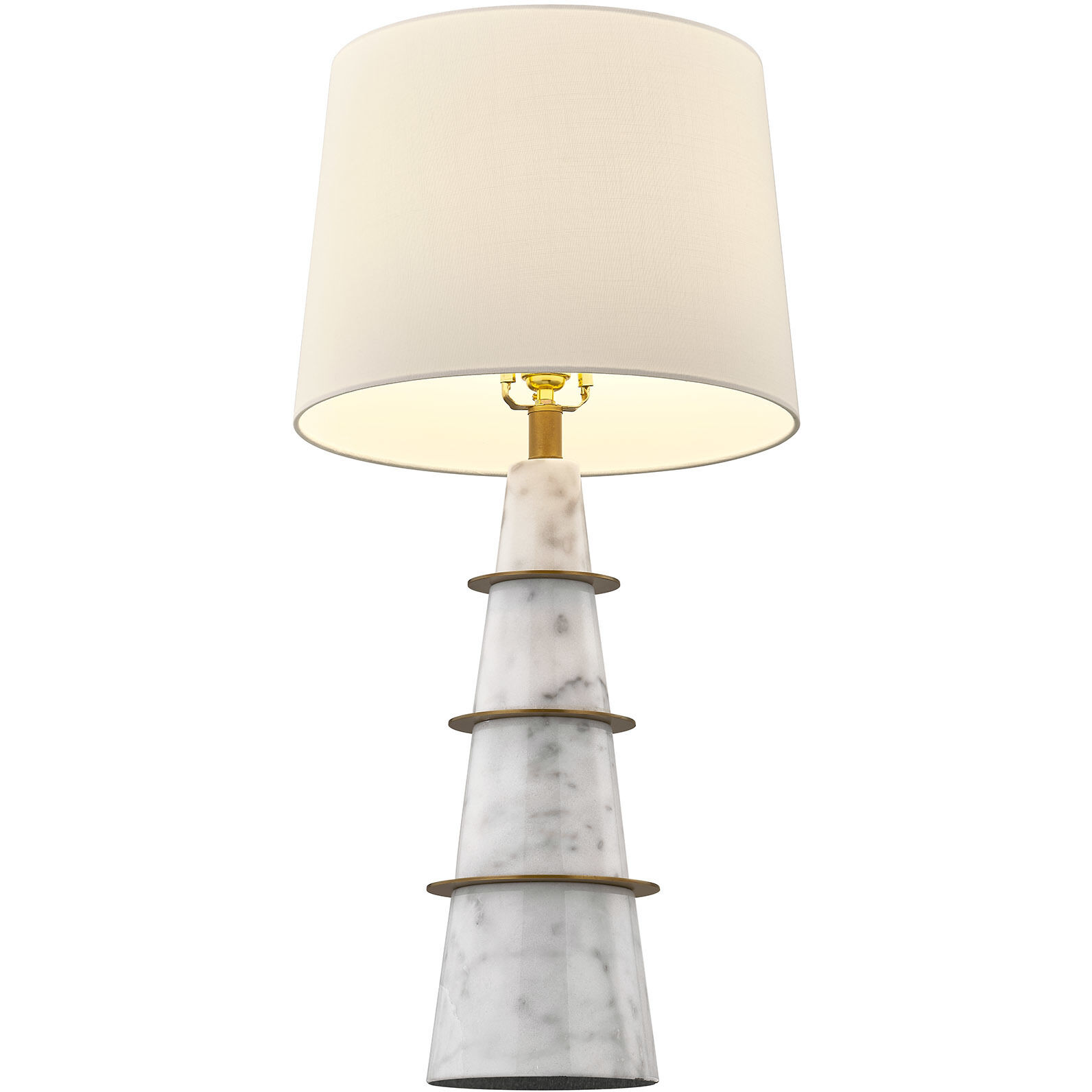 Duffield 30 inch 100.00 watt White Table Lamp Portable Light, Coco & Dash