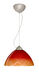 Tessa 1 Light Satin Nickel Pendant Ceiling Light in Solare Glass, Incandescent