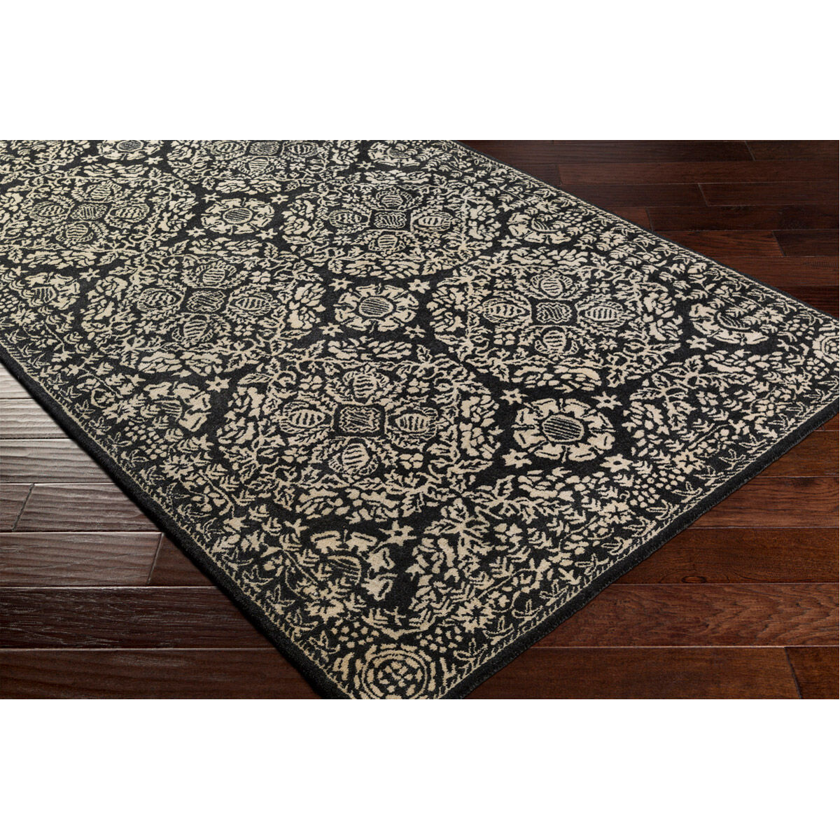 Smithsonian 156 X 108 inch Black/Khaki/Ivory Rugs, Rectangle