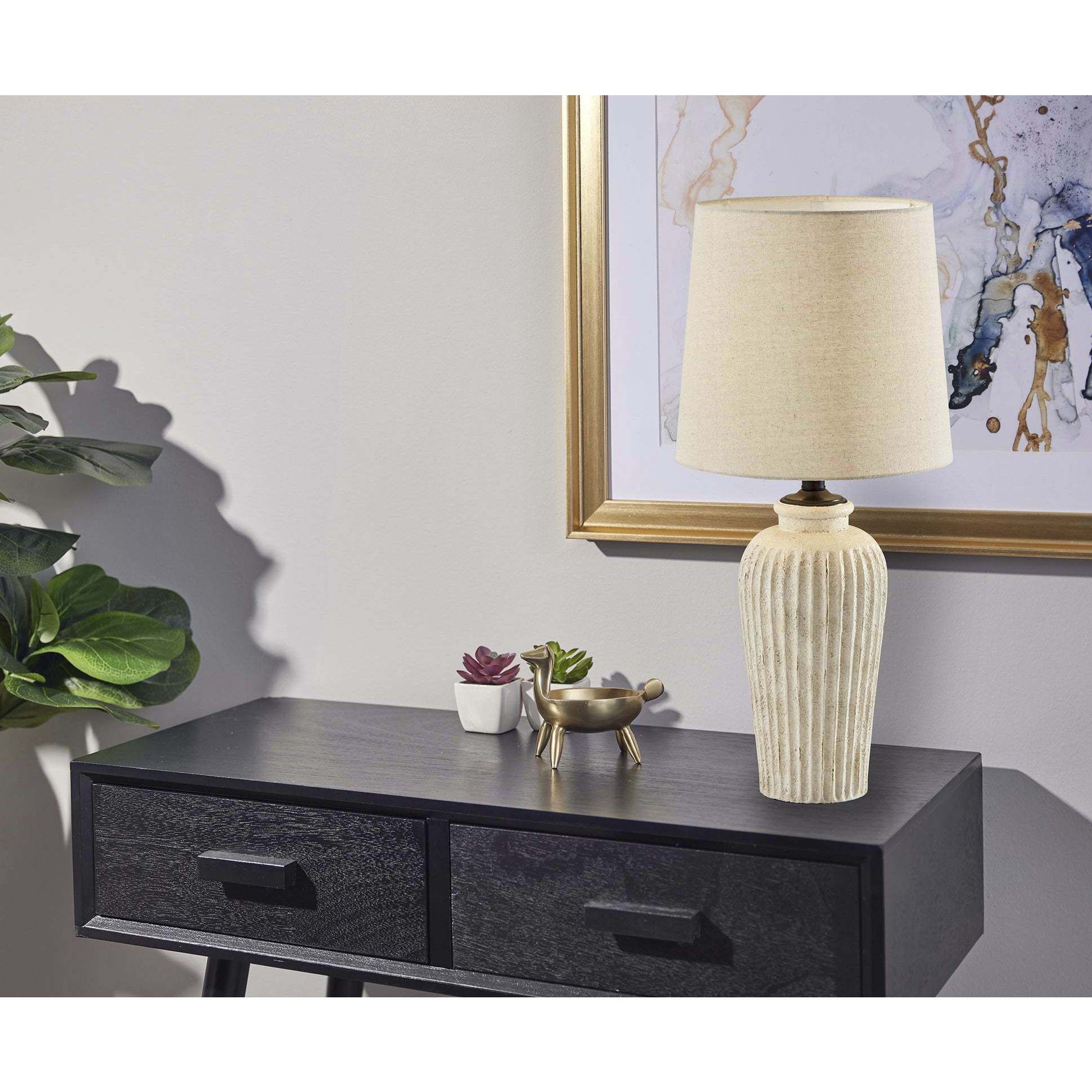 Callista 26 inch 60.00 watt White Ceramic Table Lamp Portable Light, Simplee Adesso