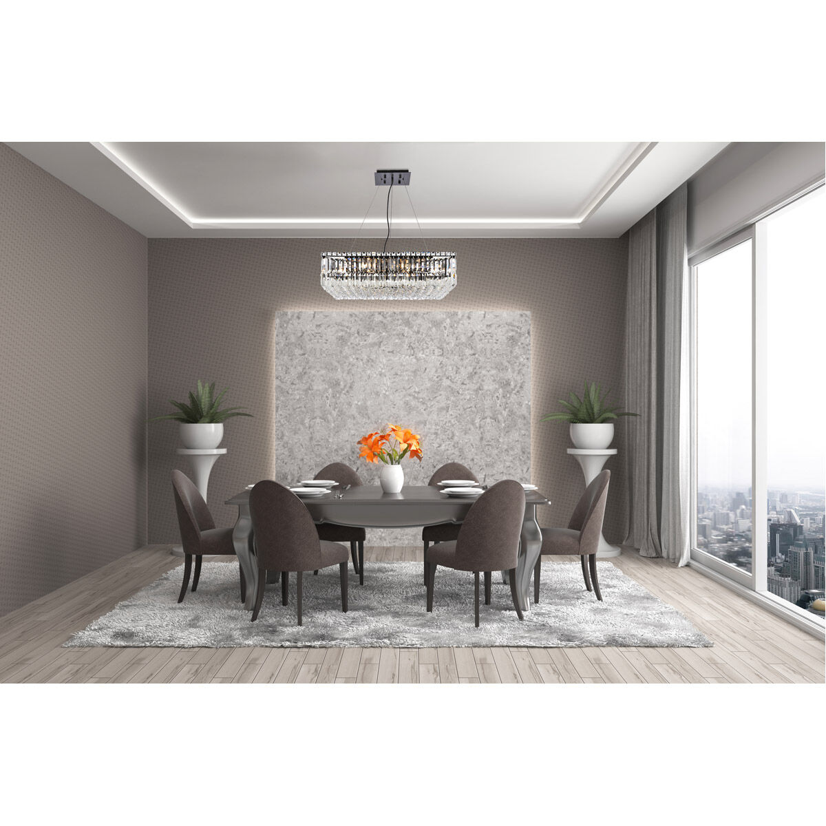 Maxime 12 Light 28 inch Black and Clear Chandelier Ceiling Light in Royal Cut