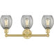 Eaton 3 Light 23.5 inch Satin Gold Bath Vanity Light Wall Light in Clear