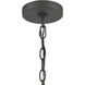 Geringer 5 Light 25 inch Charcoal with Beechwood and Burnished Brass Chandelier Ceiling Light