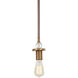 Safra 1 Light 3 inch Harvard Court Bronze/Natural Mini Pendant Ceiling Light