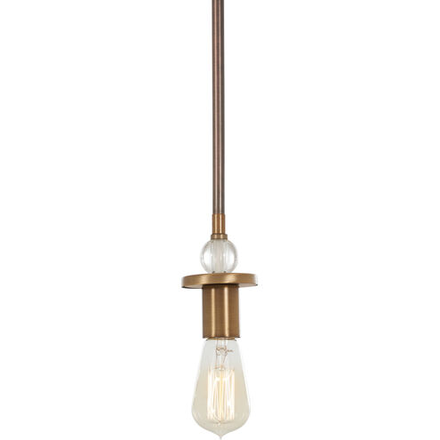 Safra 1 Light 3 inch Harvard Court Bronze/Natural Mini Pendant Ceiling Light 