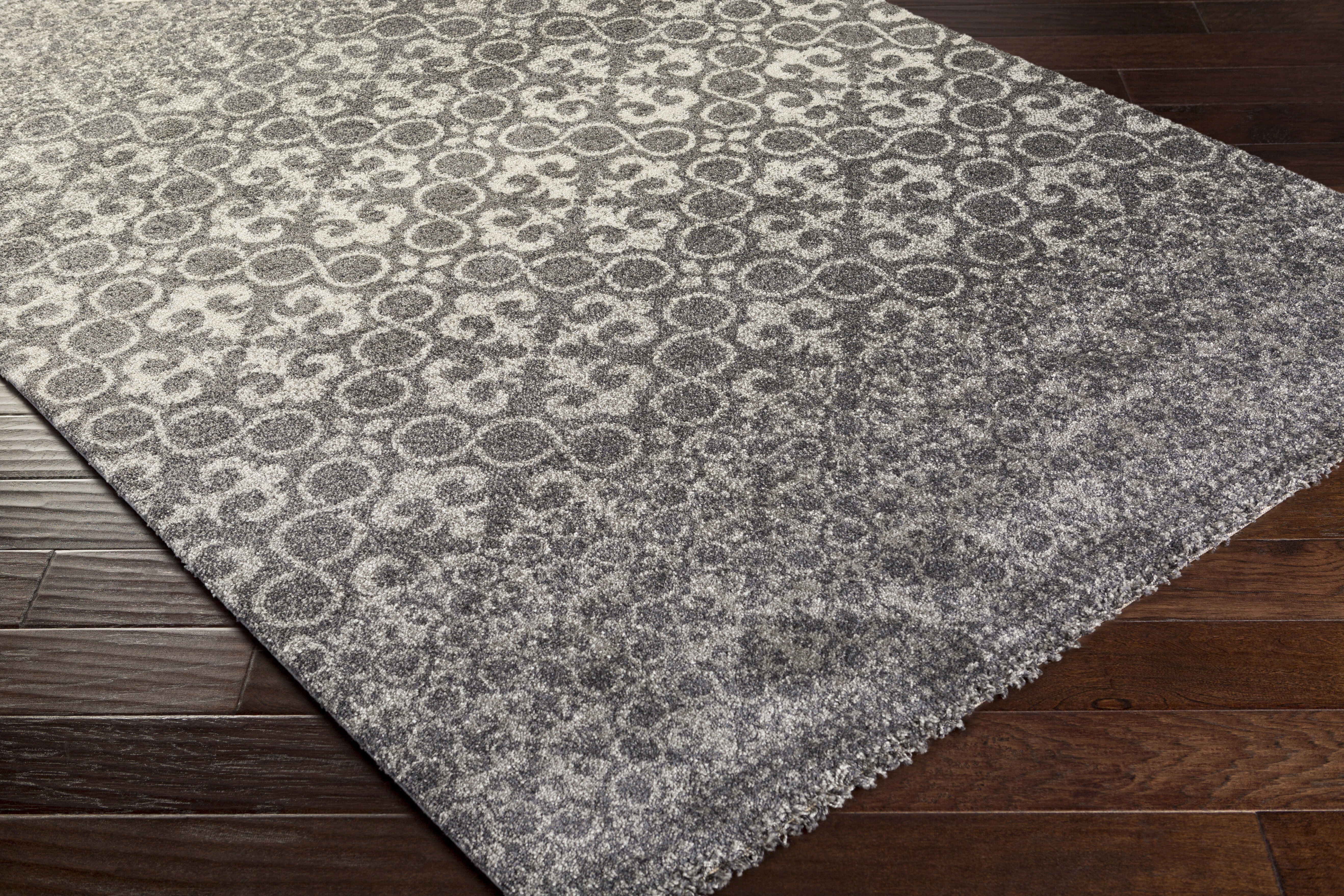 Pembridge 129.92 X 94.49 inch Charcoal/Ivory Machine Woven Rug in 8 x 11, Rectangle