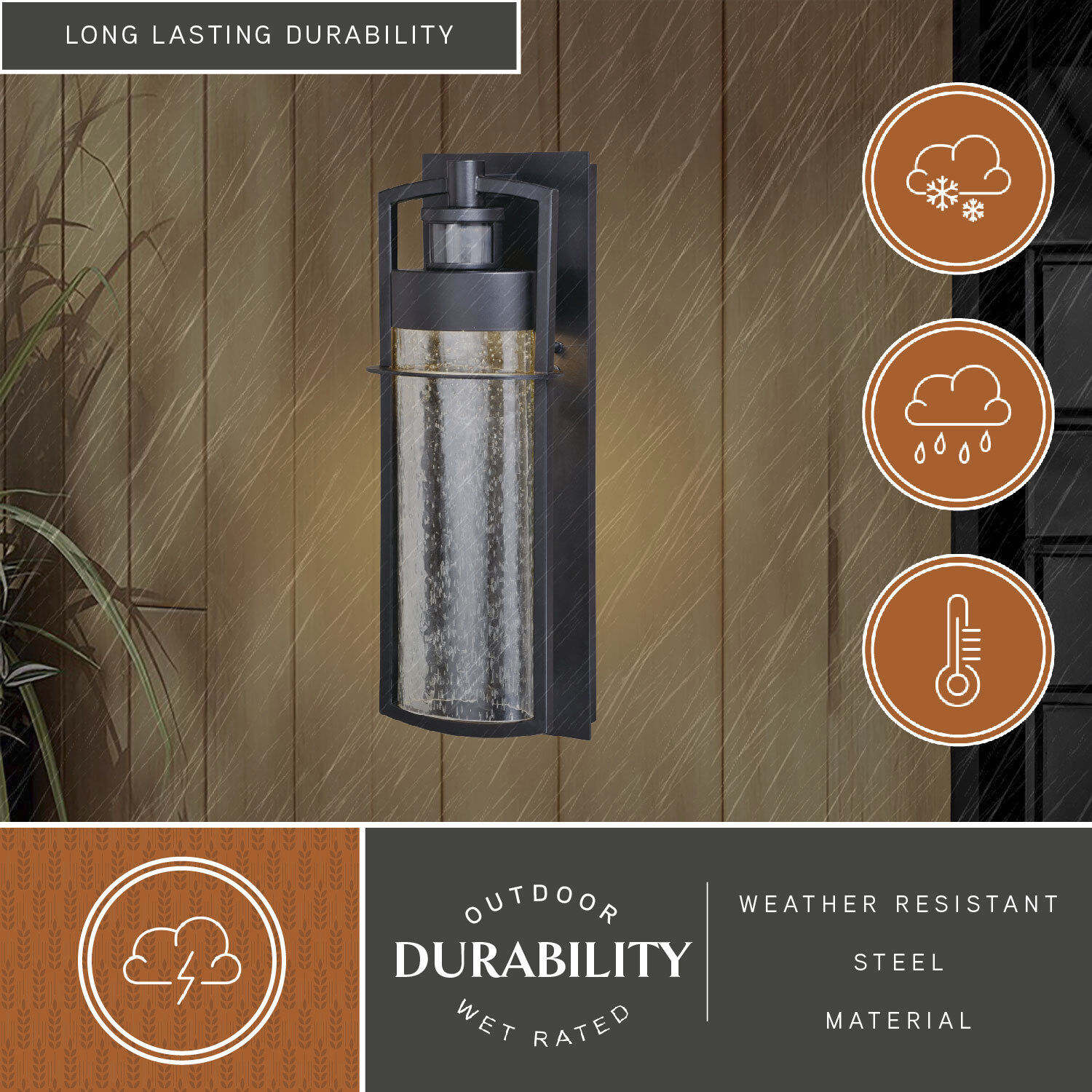 Logan Carbon Bronze Outdoor Motion Sensor