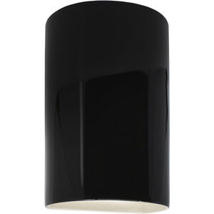 Ambiance 1 Light 10 inch Gloss Black Outdoor Wall Sconce, Small