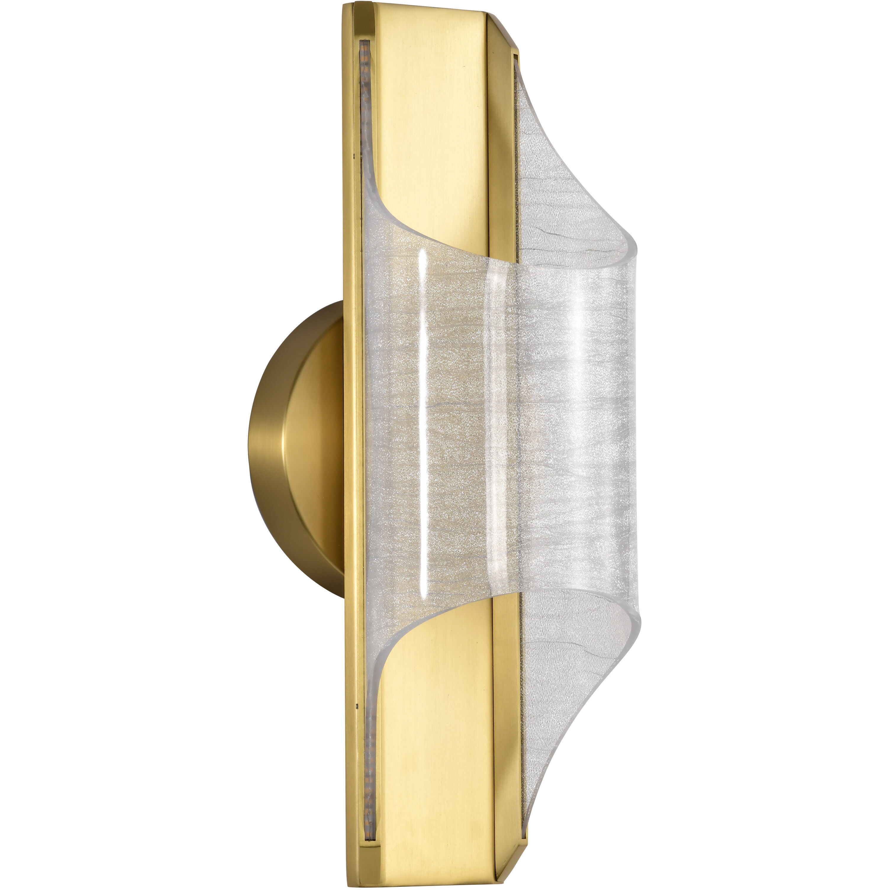 Idris LED 6 inch Vintage Brass Vanity Wall Light