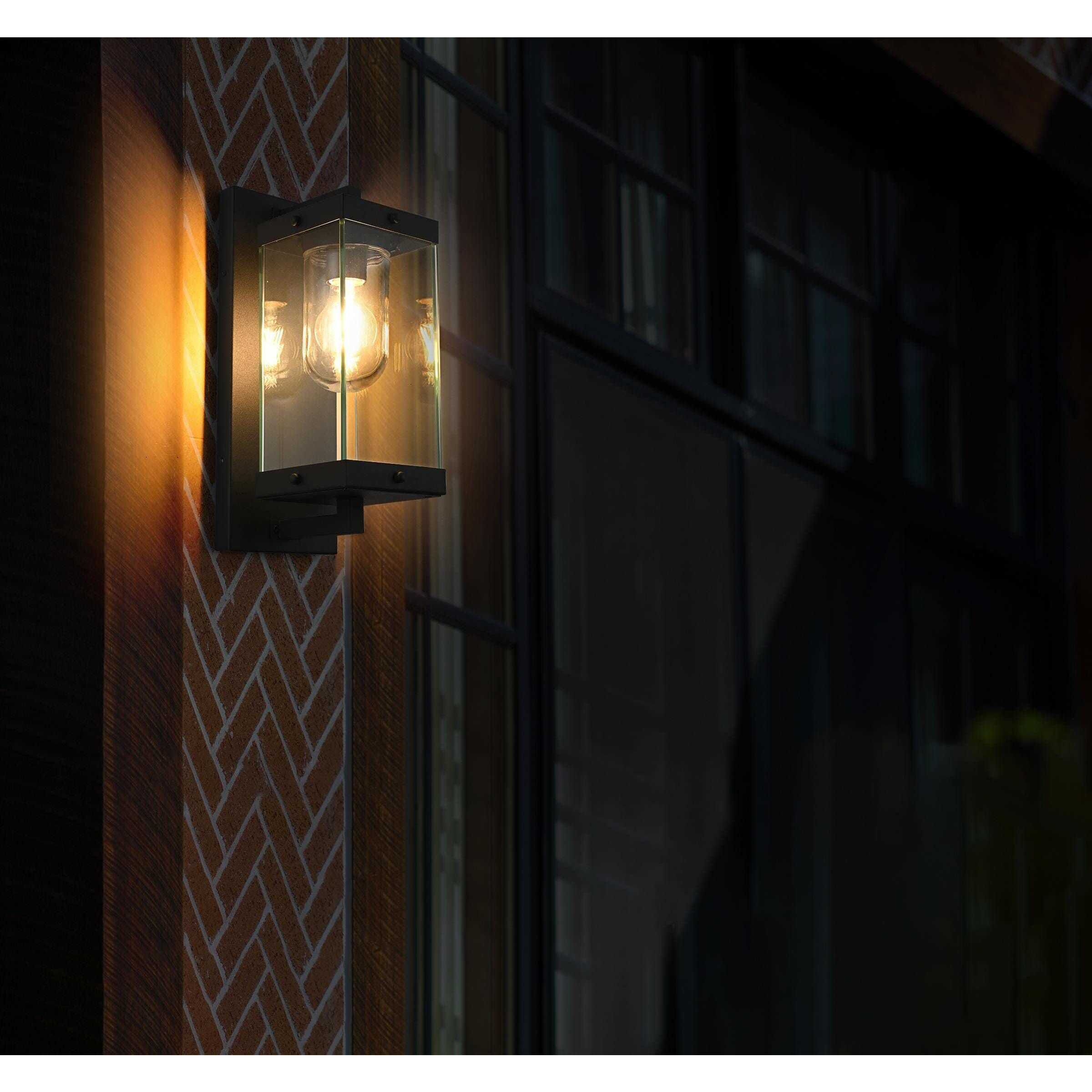 Keaton 1 Light 15 inch Black Outdoor Wall Sconce