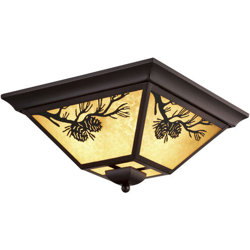 Douglas 3 Light 14 inch Warm Bronze Outdoor Ceiling