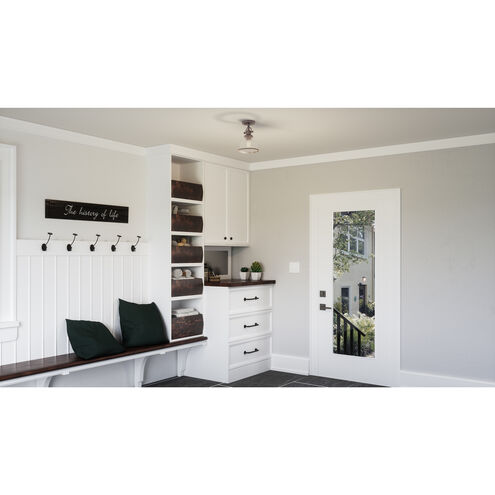 Grant 1 Light 8 inch Brushed Nickel Semi-Flush Mount Ceiling Light