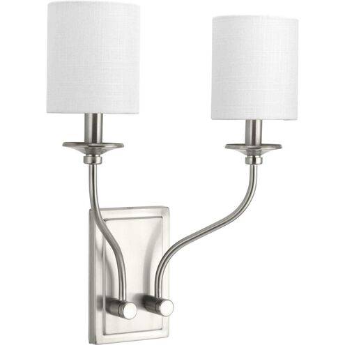 Bonita 2 Light 14 inch Brushed Nickel Wall Sconce Wall Light, Design Series