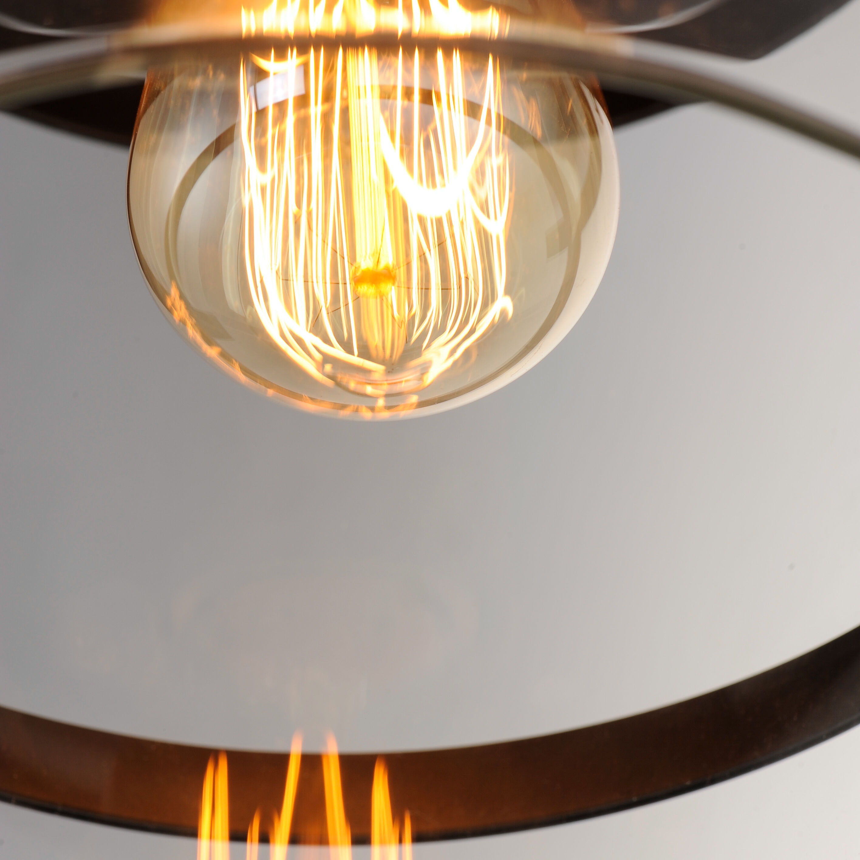 Capitol 1 Light 10 inch Black/Antique Brass Flush Mount Ceiling Light