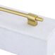 Barr 12 X 4.5 inch White with Gold Box