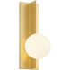 Euro LED 6 inch Gold and Opal ADA Wall Sconce Wall Light