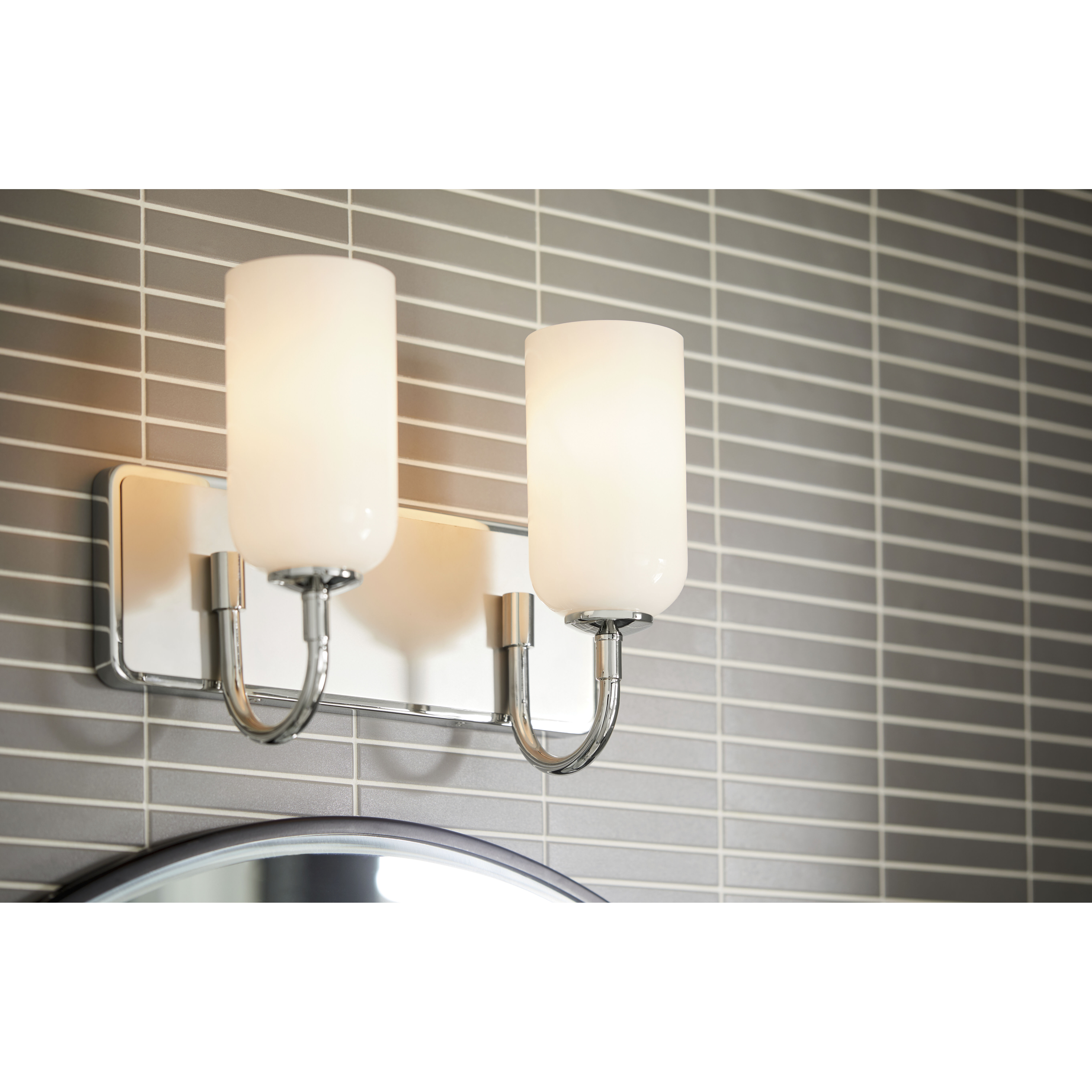 Solia LED 14.25 inch Polished Nickel with Satin Nickel Bathroom Vanity Light Wall Light