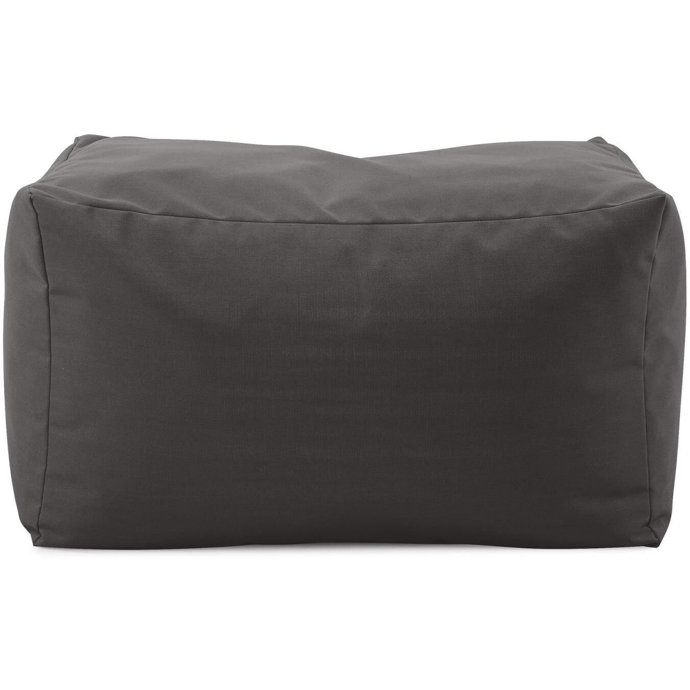 Seascape 18.25 inch Charcoal Outdoor Pouf Bench