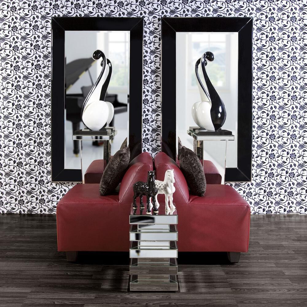 Devon 71 X 40 inch Black Mirror Wall Mirror