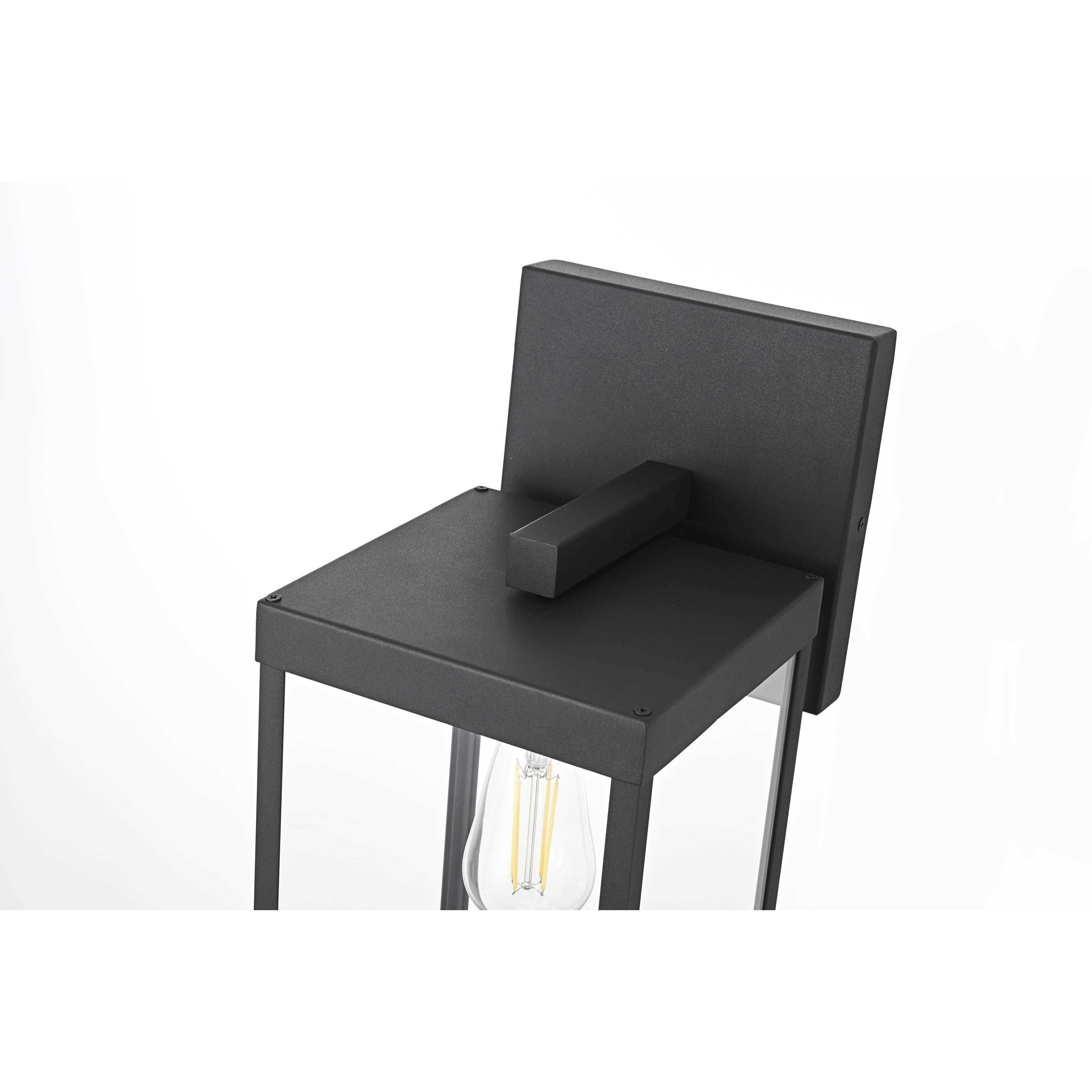 Peter 1 Light 18 inch Black Outdoor Wall Sconce