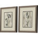 Sumi-e Silhouette Brown and Gray and Neutral Framed Art, Propac