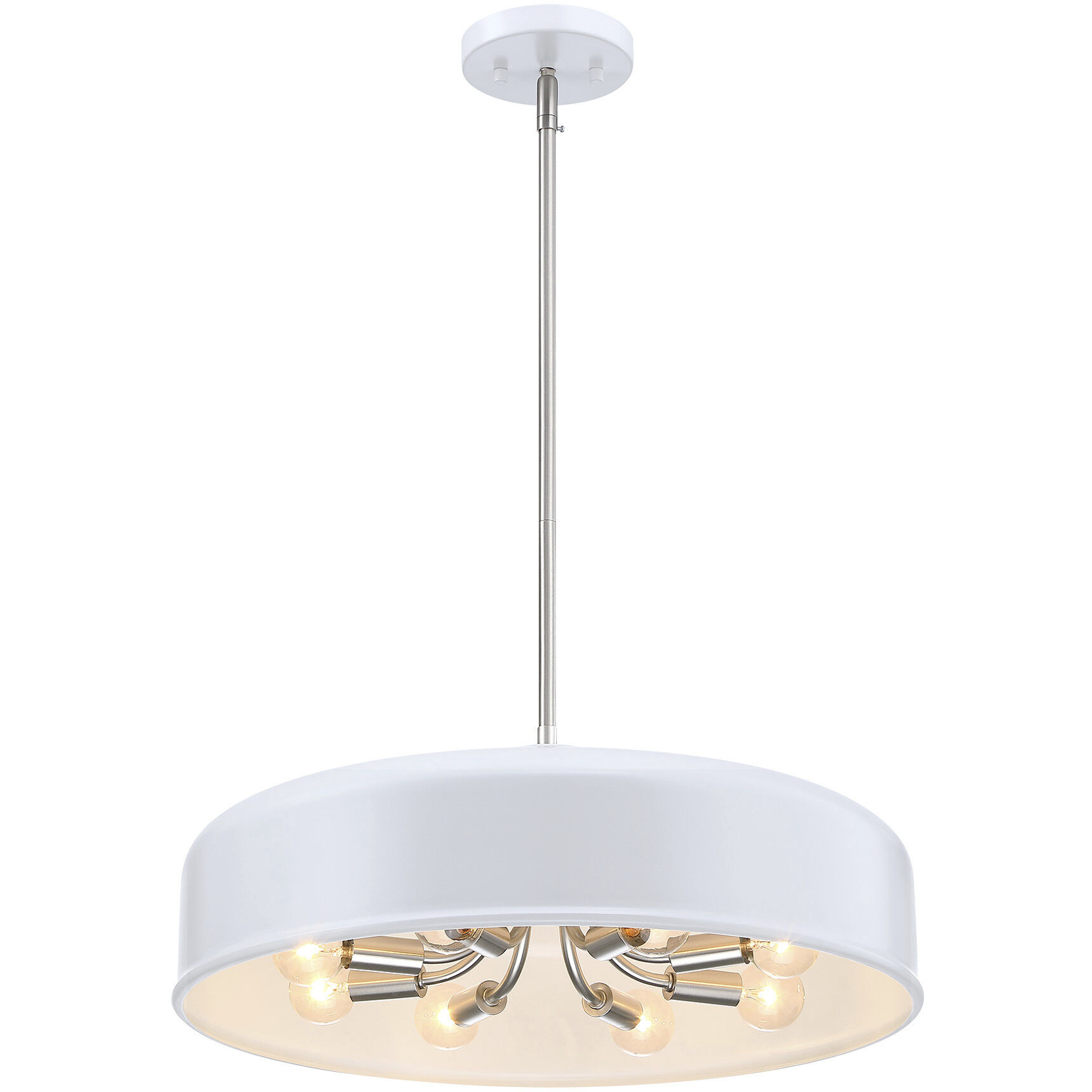 Forbidden Springs LED 20 inch Matte White Down Pendant Ceiling Light