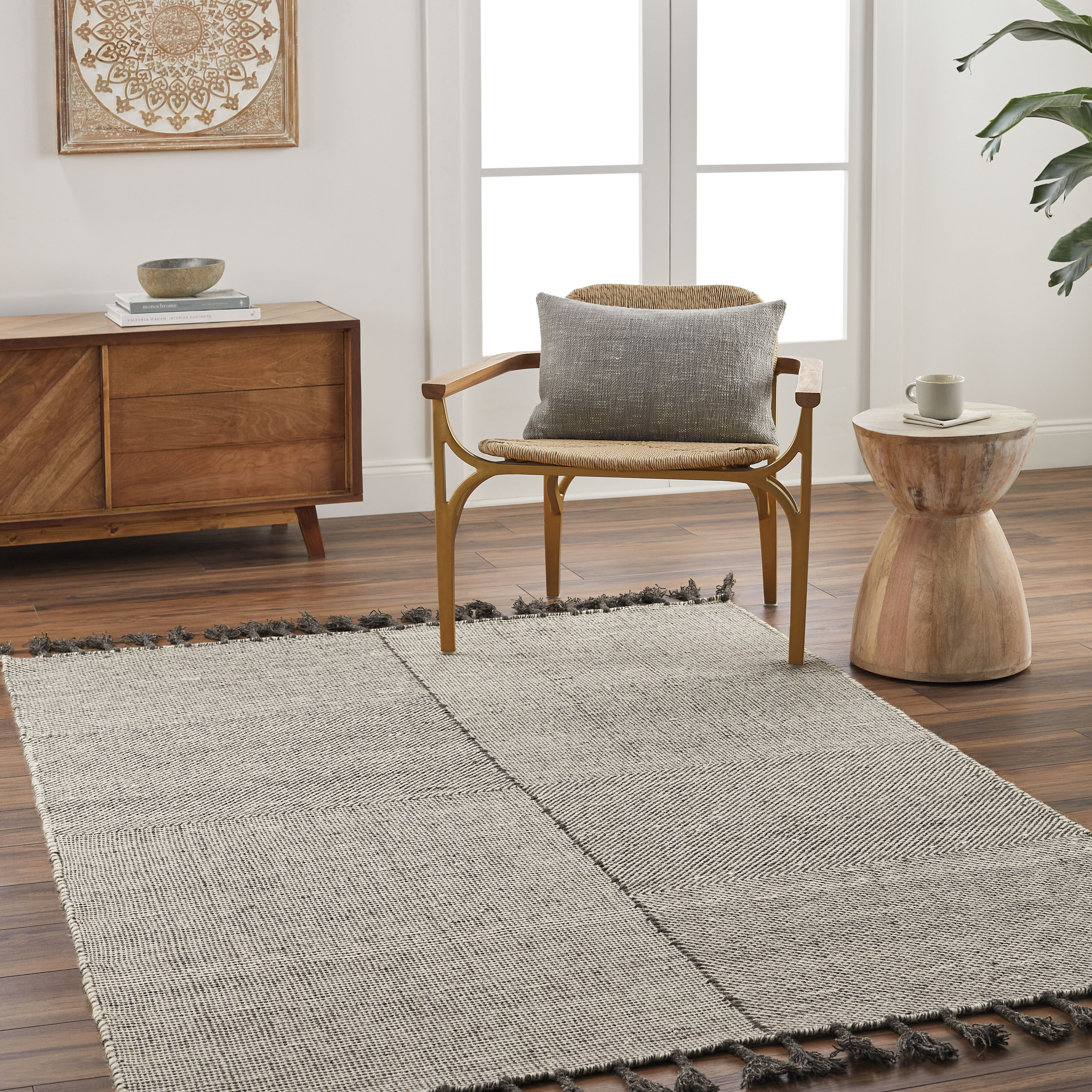 Vivian 120 X 96 inch Off-White Rug, Rectangle