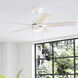 Erling 44 inch Matte White with Bleached Alder/Fresh White Blades Ceiling Fan