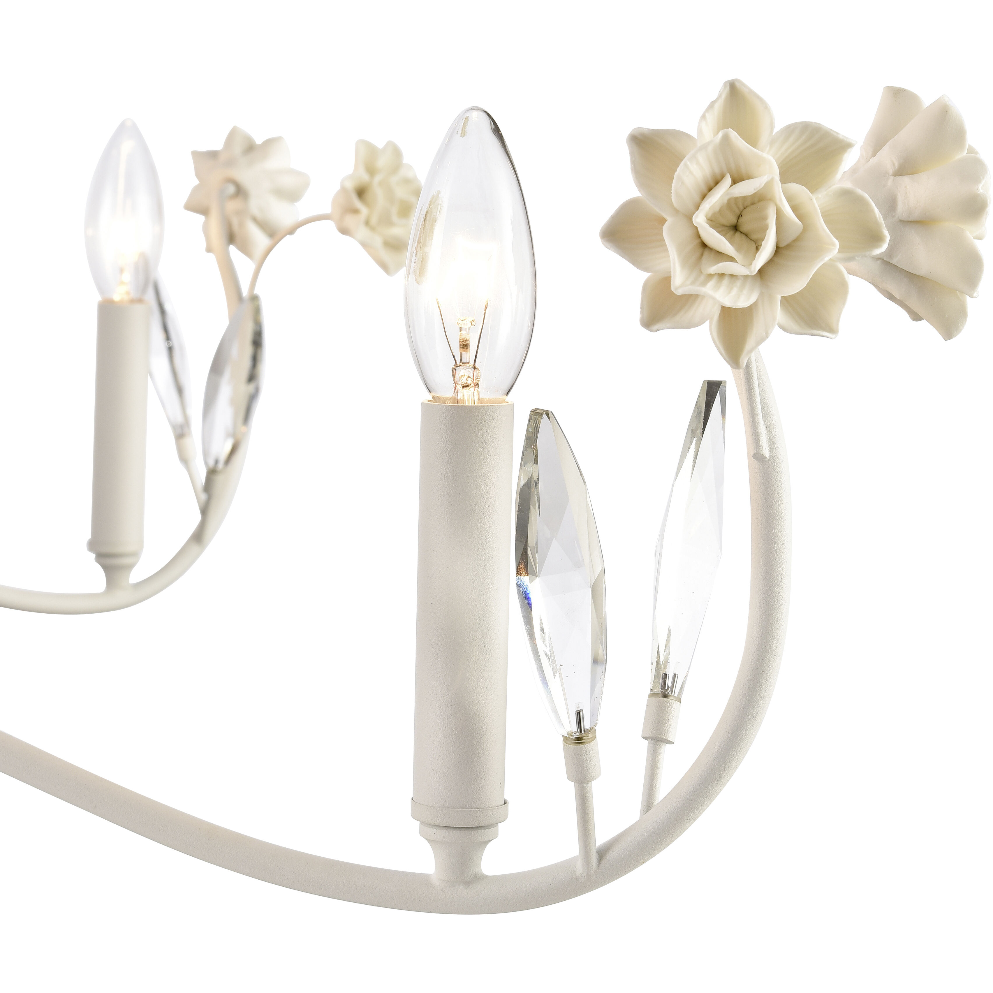 Adelaide 15 Light 49 inch Textured White Chandelier Ceiling Light