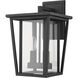 Seoul 2 Light 14.75 inch Black Outdoor Wall Light