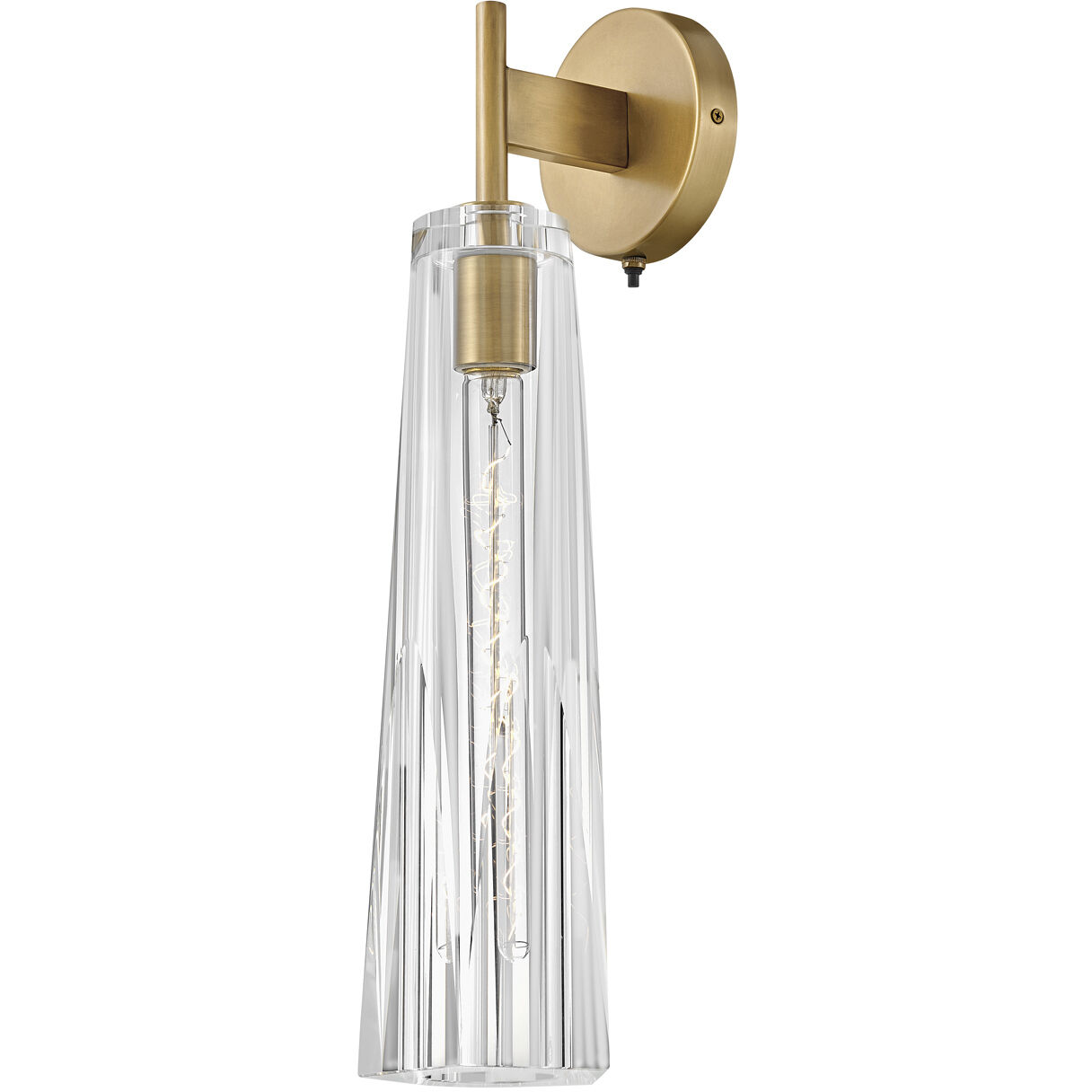 Cosette LED 5 inch Heritage Brass Sconce Wall Light in Heritage Brass / Clear