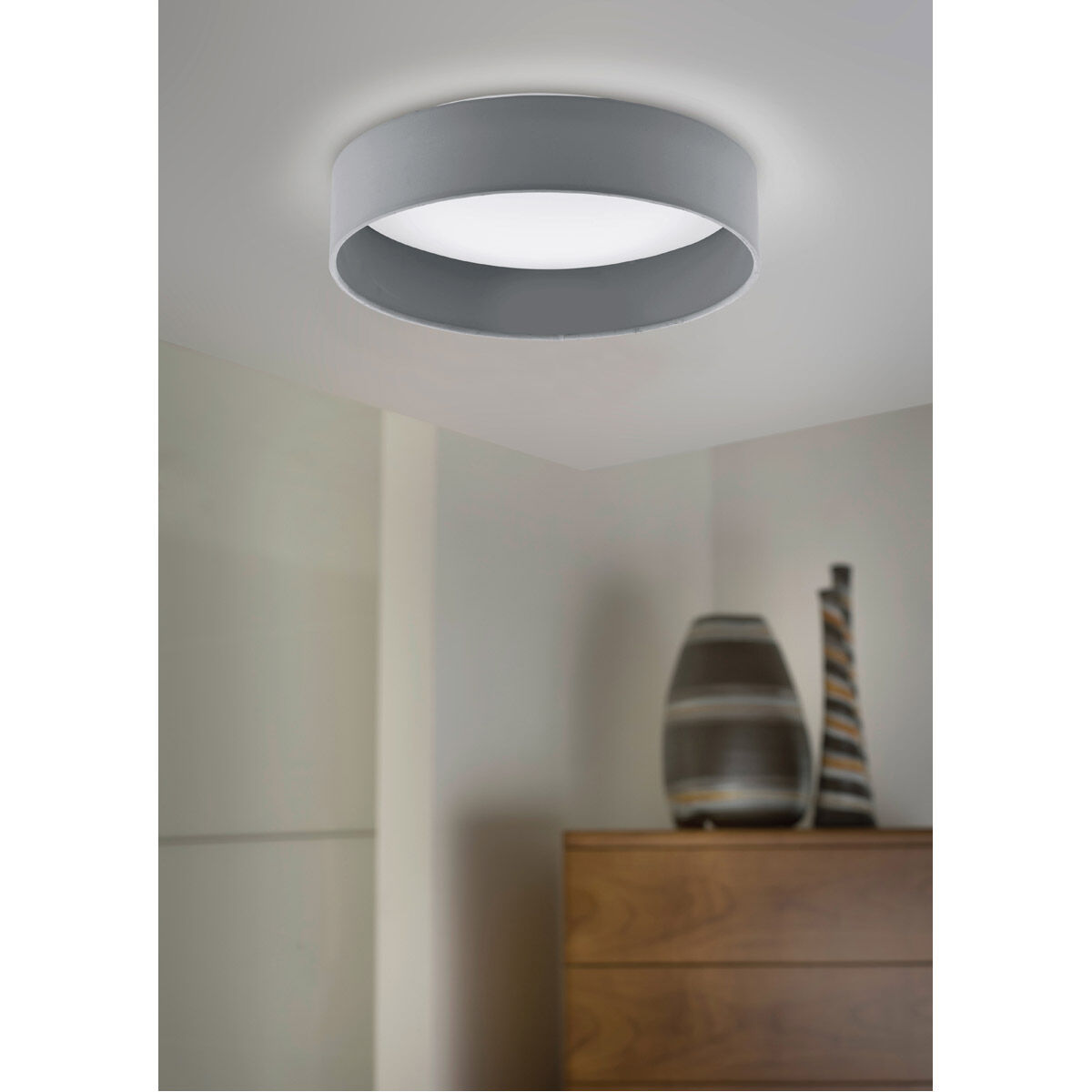 Palomaro LED 12.6 inch Charcoal Grey Flush Mount Ceiling Light