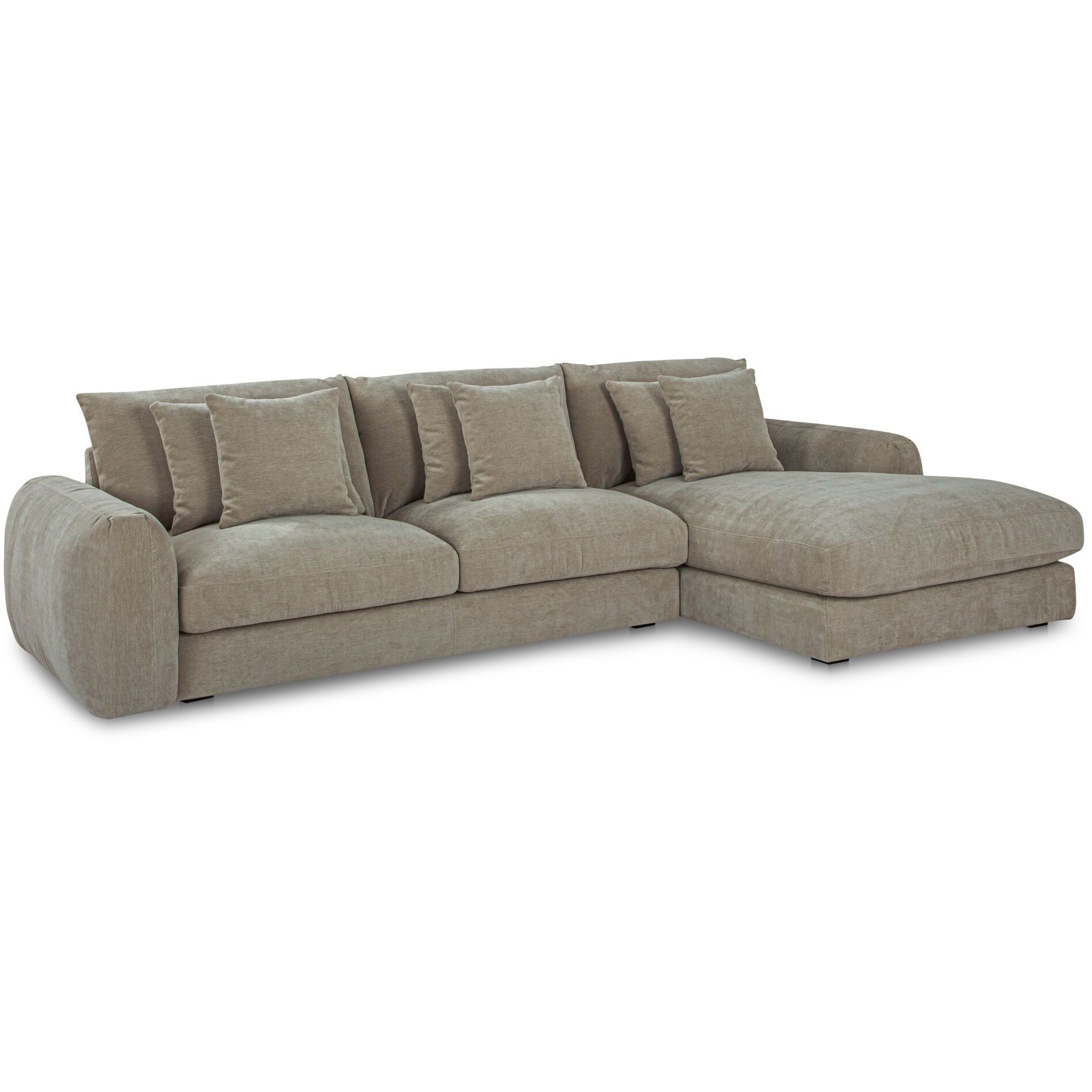 Berga Grey Sectional, Right