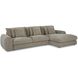 Berga Grey Sectional, Right
