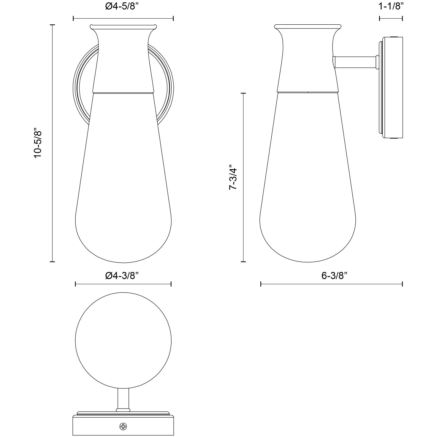 Alora Mood Marcel 1 Light 10.63 inch Textured Black Exterior Wall Sconce